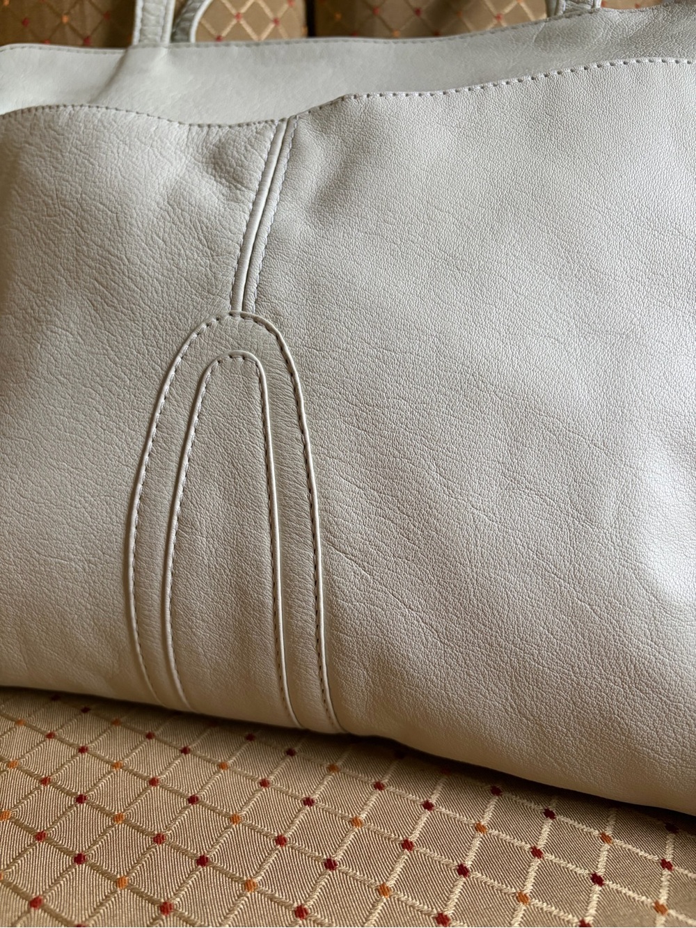 Soft Genuine Leather Tote Bag | Ivory/Cream | Minimalist | Excellent Condition - Picture 4 of 8